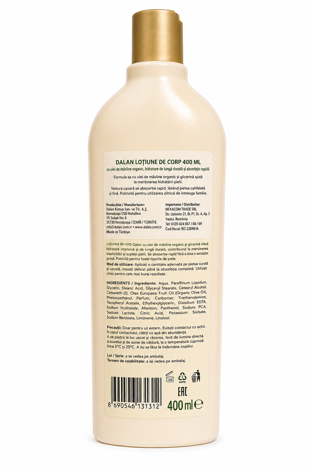 Loțiune de corp Dalan pentru îngrijirea pielii, 400 ml