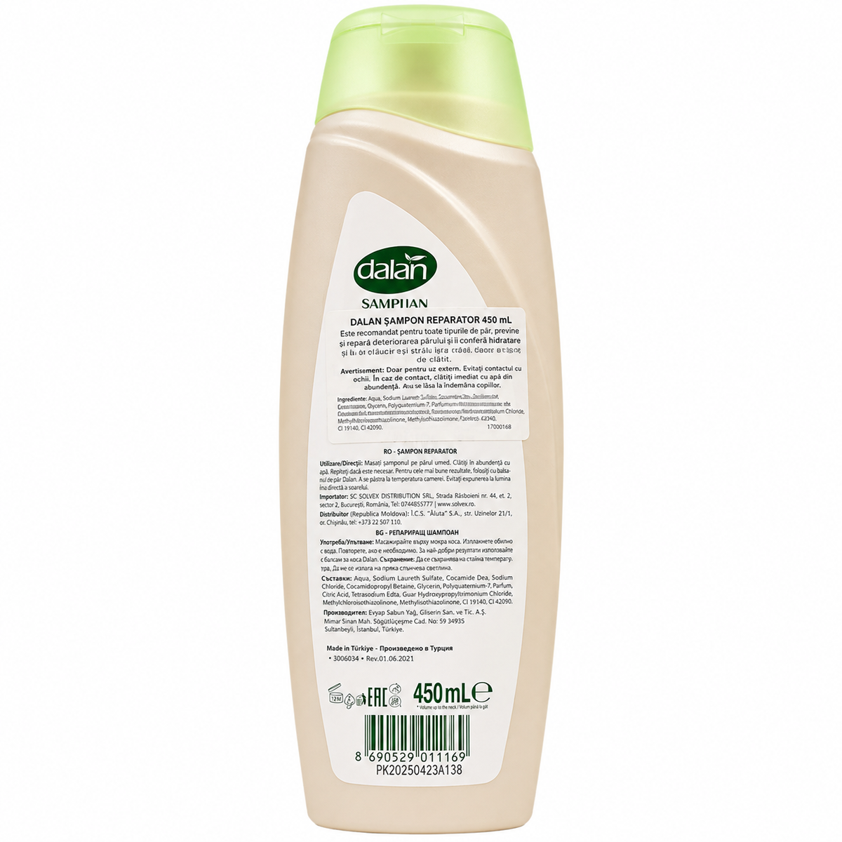 Șampon Dalan Reparator pentru Păr 450 ml