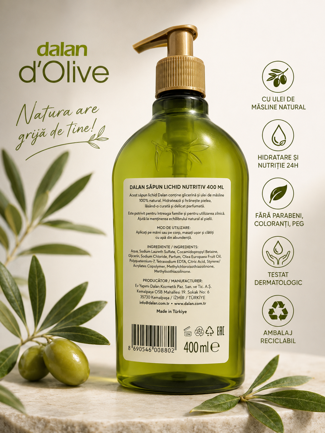 Săpun lichid Dalan nutritiv pentru piele, 400 ml