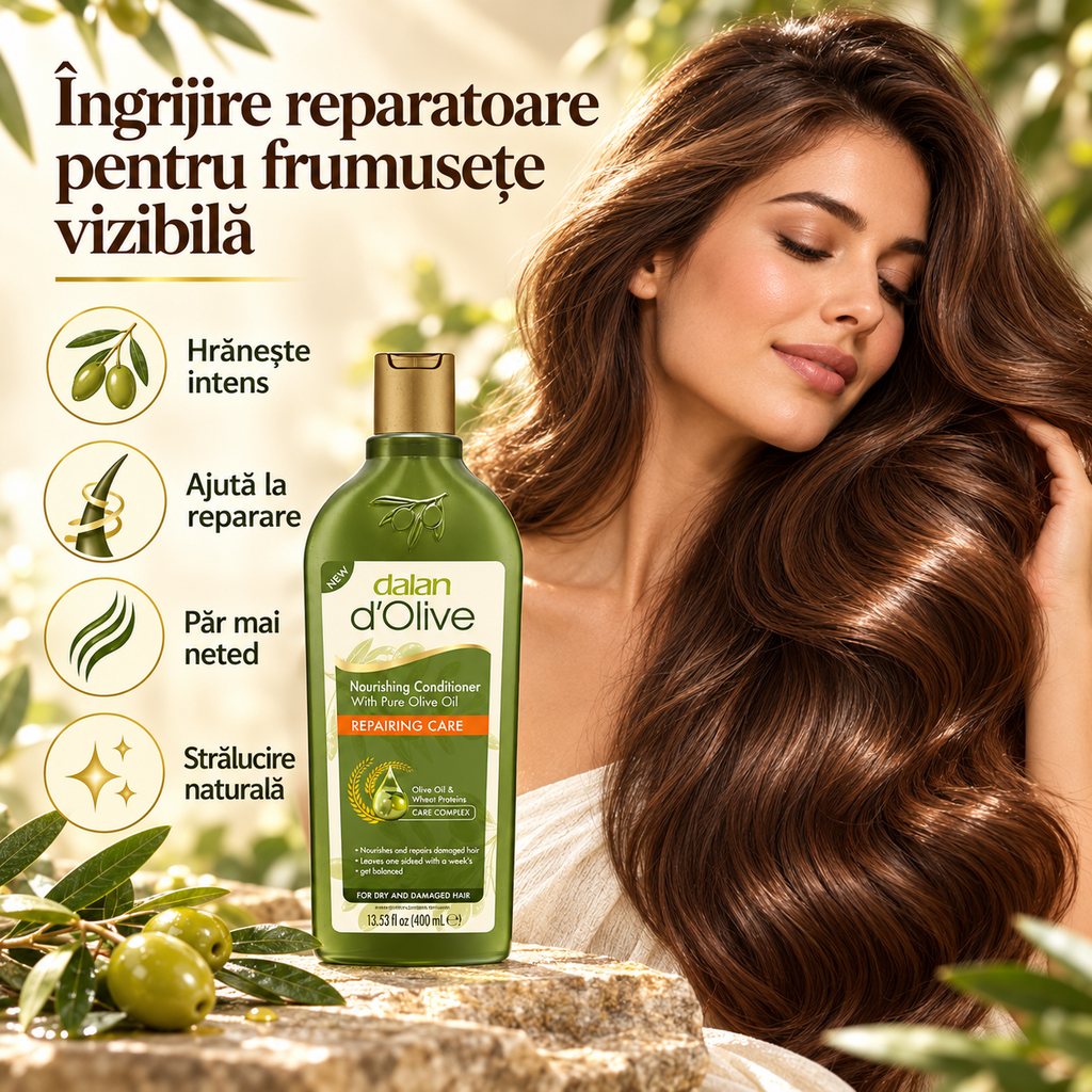 Șampon Dalan cu ulei de măsline reparator, 400 ml