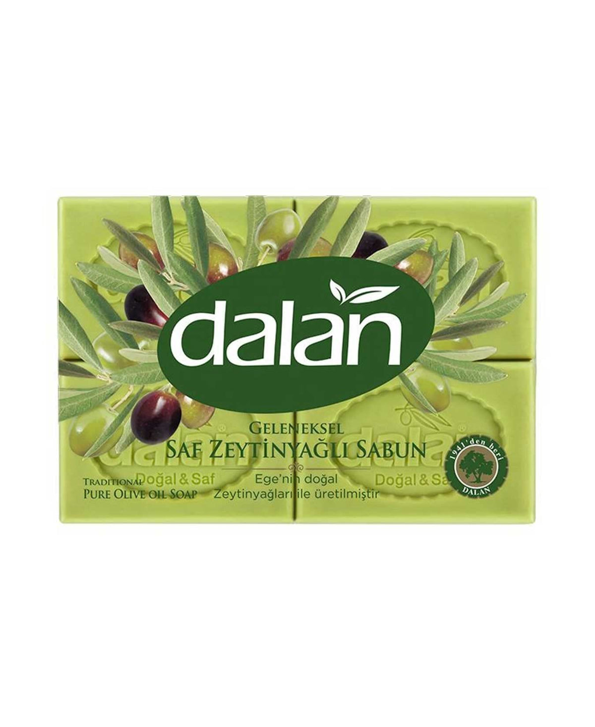 Săpun de baie Dalan, cu ulei de măsline, set 4 × 125 g, destinat curățării pielii