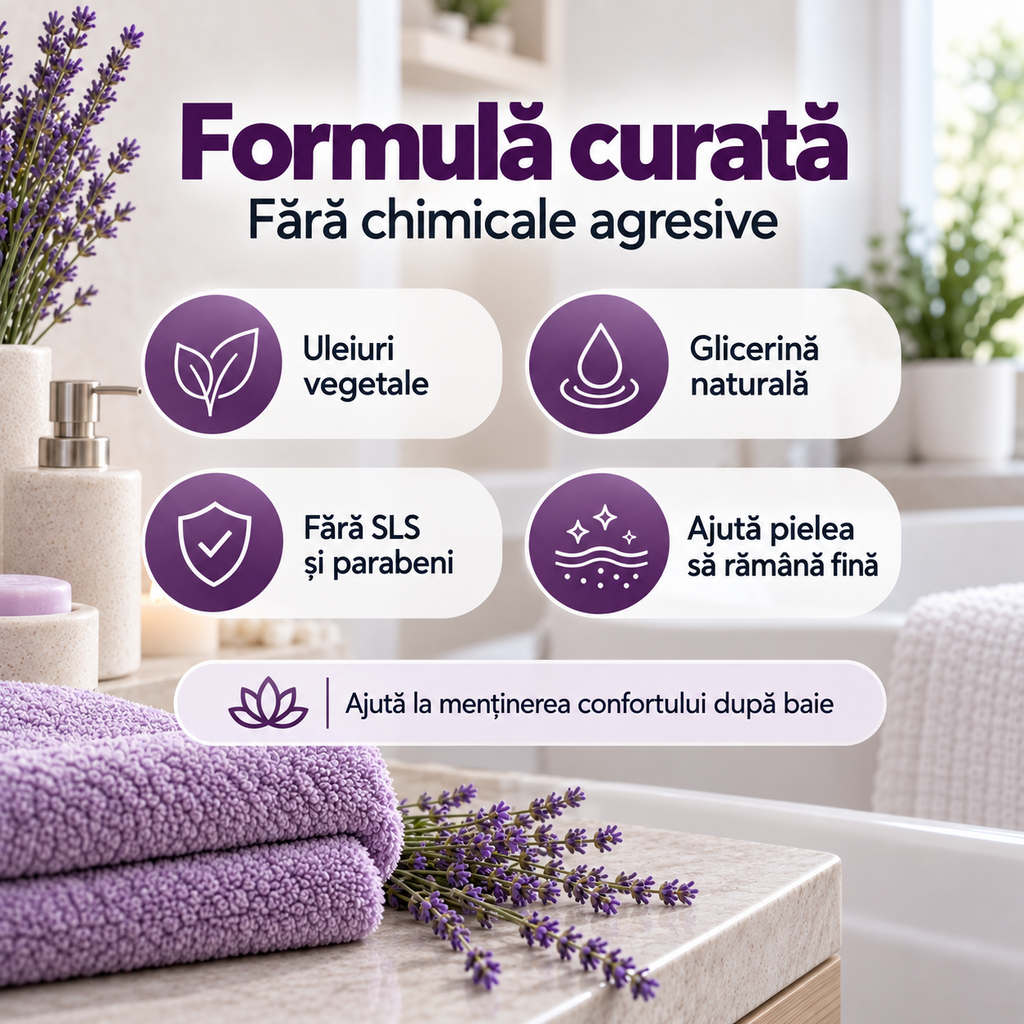Săpun exfoliant Naumed Biocosmetics 2 în 1 cu burete natural și lavandă, 140 g