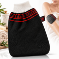 Mănușă exfoliantă Kese Kelebek neagră, din viscoză, stil marocan, pentru exfoliere intensă și hammam