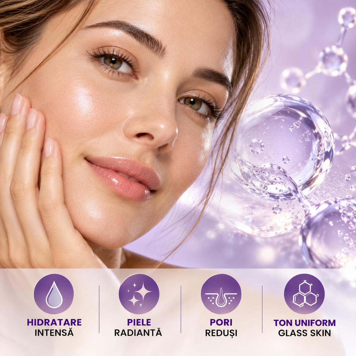 Serum cosmetic Nonita cu colagen, destinat completării rutinei de îngrijire, 100 ml