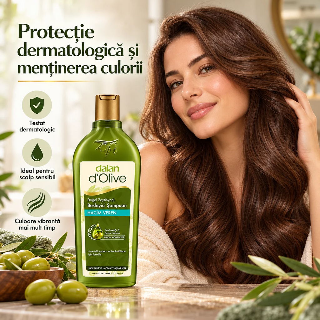 Șampon Dalan cu ulei de măsline pentru volum, 400 ml