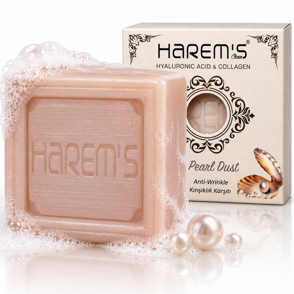 Săpun solid Harems cu pudră de perle, destinat curățării pielii, 120 g