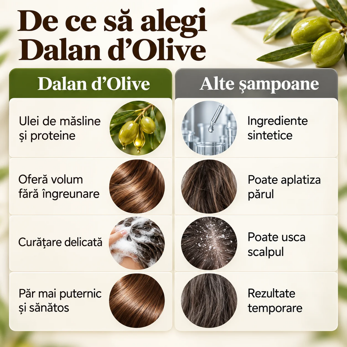 Șampon Dalan cu ulei de măsline pentru volum, 400 ml