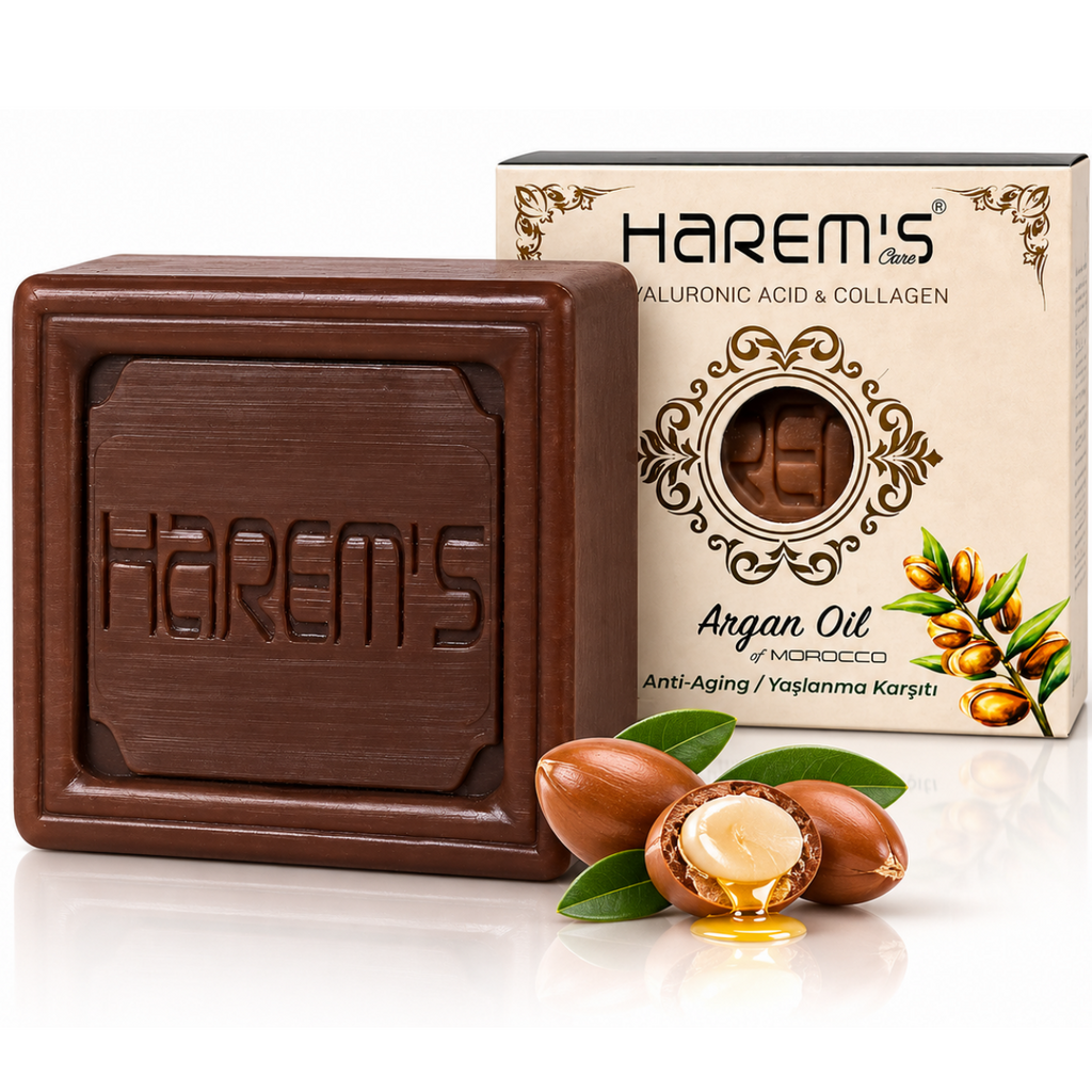 Săpun solid Harems cu ulei de argan, destinat curățării pielii, 120 g