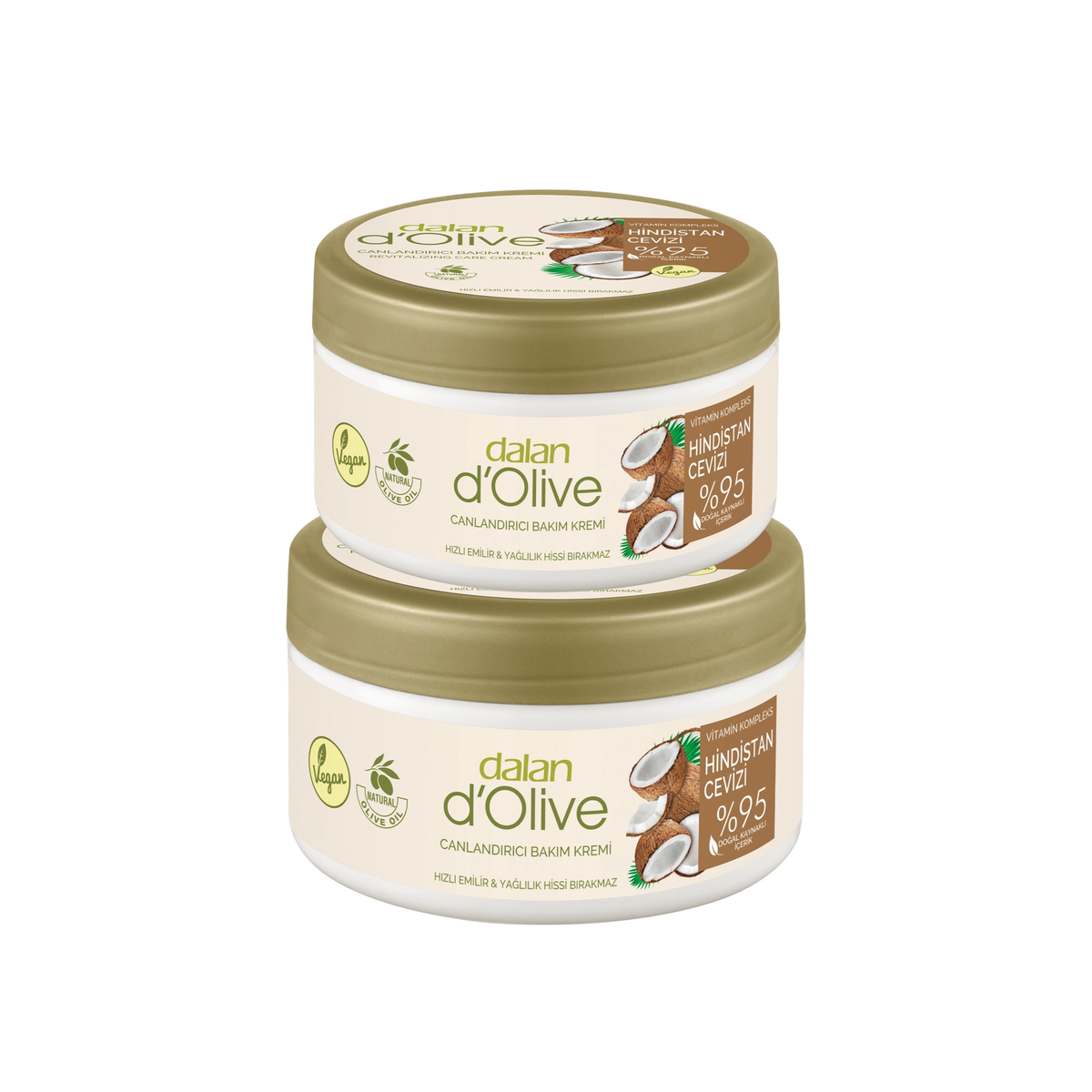 Set de creme Dalan cu ulei de cocos, 250 ml + 150 ml, destinat îngrijirii pielii