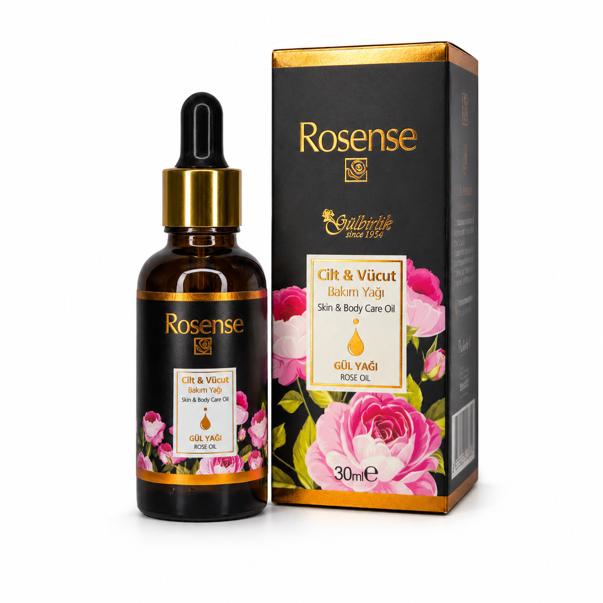 Ulei Rosense 30 ml cu Trandafir și Jojoba pentru Față și Corp