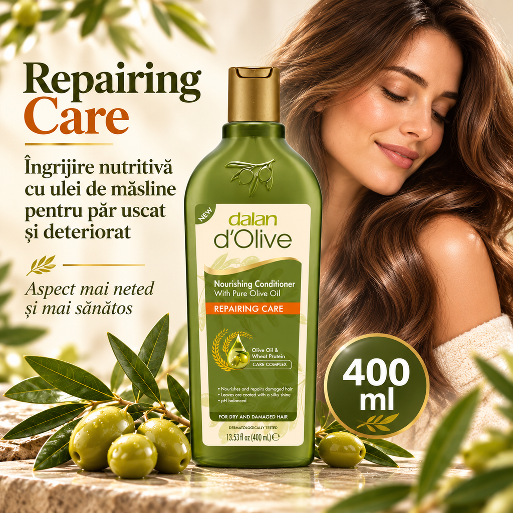 Șampon Dalan cu ulei de măsline reparator, 400 ml