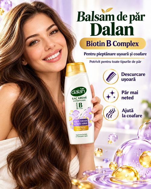 Balsam de Păr Dalan cu Ulei de Măsline 450 ml – Descurcare Ușoară, Catifelare și Coafare