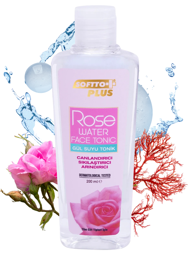 Softto Plus Tonic cu Apă de Trandafiri 200 ml